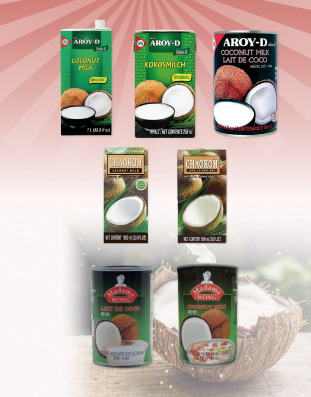 Different types of coconut milk - Mooijer Volendam 