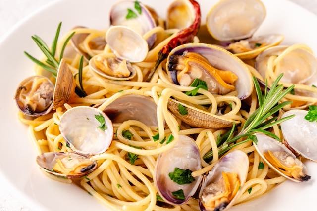 Vongole in de keuken