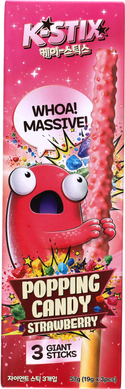 Popping Candy Strawberry Choco Sticks