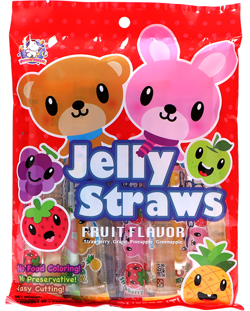 Bear and Bunny Fruit Jelly Straws Assorted