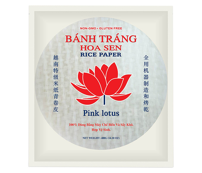 Pink Lotus Rijstpapier  22 CM (38-40 sheets)