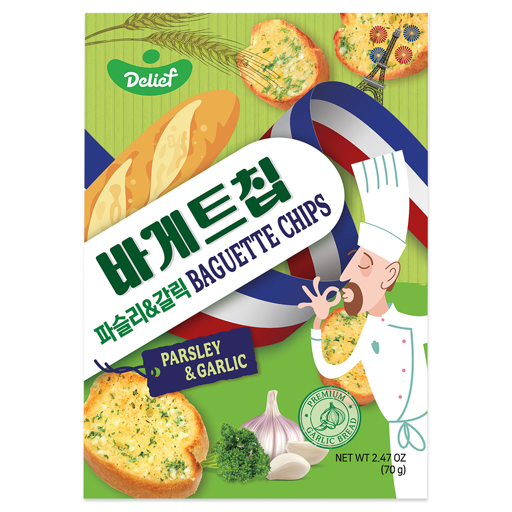 Baguette Chips Parsley And Garlic Flavor