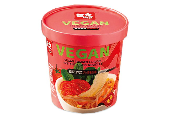 Vegane Instant-Glasnudeln Mit Tomatengeschmack