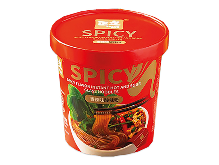 Vegan Instant Glassnoodles Spicy Flavor Hot And So