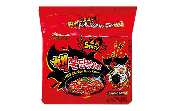 Instant Noodles with Extreme Hot Chicken Flavour