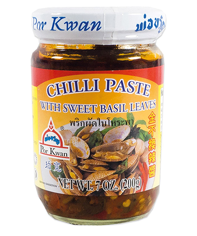 Chilipasta met zoete basilicumblaadjes
