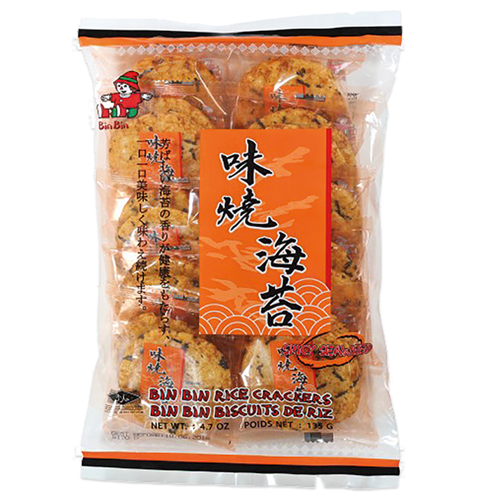 Rice Crackers with Spicy Seaweed Flavor