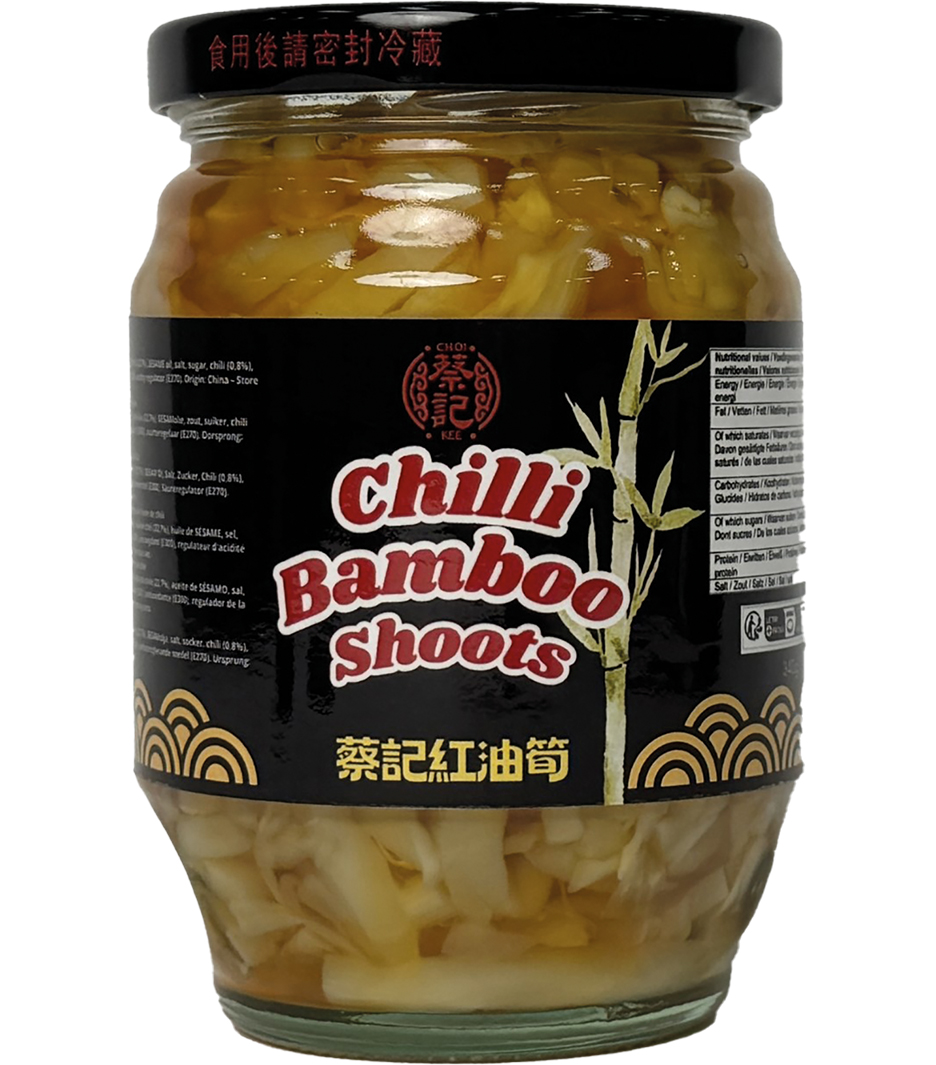 Canned Bamboo Shoots in Chili Oil