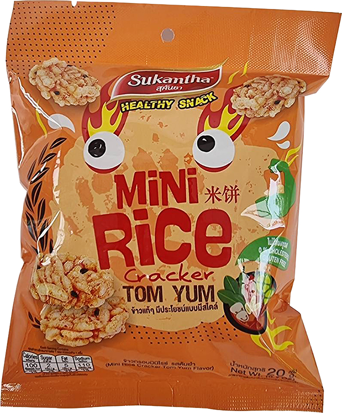 Mini-Reiscracker mit Tom-Yum-Geschmack