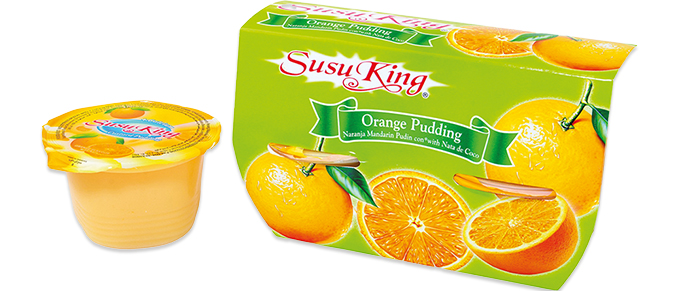 Pudding mit Orangengeschmack
