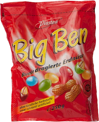 Chocolate peanuts yellow