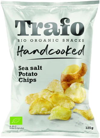 Bio-organic handcooked chips seasalt white