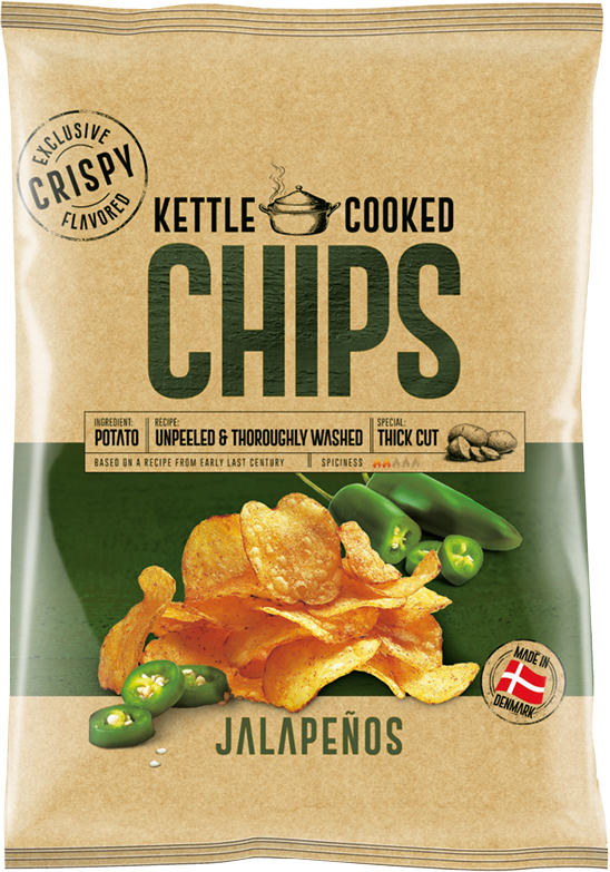Kettle Cooked Chips Jalapeno Green