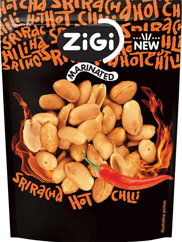 Peanuts with Srirache Hot Chili Flavor (Orange)