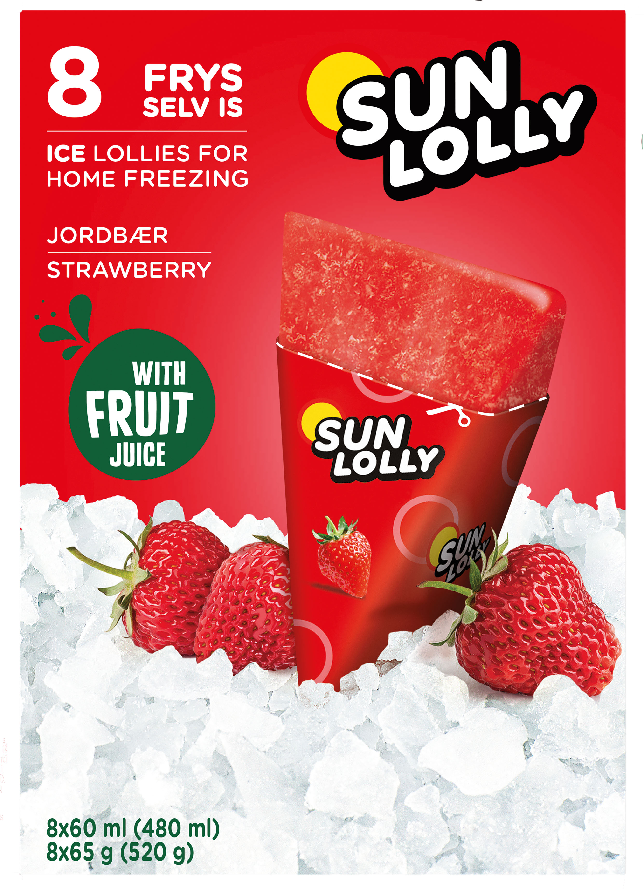 Sun lolly Strawberry Red