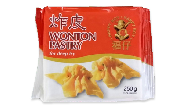 Wonton Pastry Vellen Rood  95X95 MM