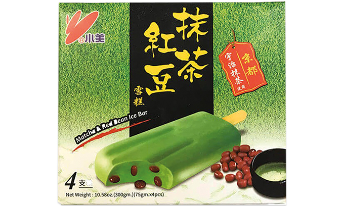 Glace au matcha et haricot rouge
