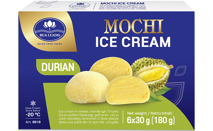 Crème Glacée au Mochi Durian  6X30 G