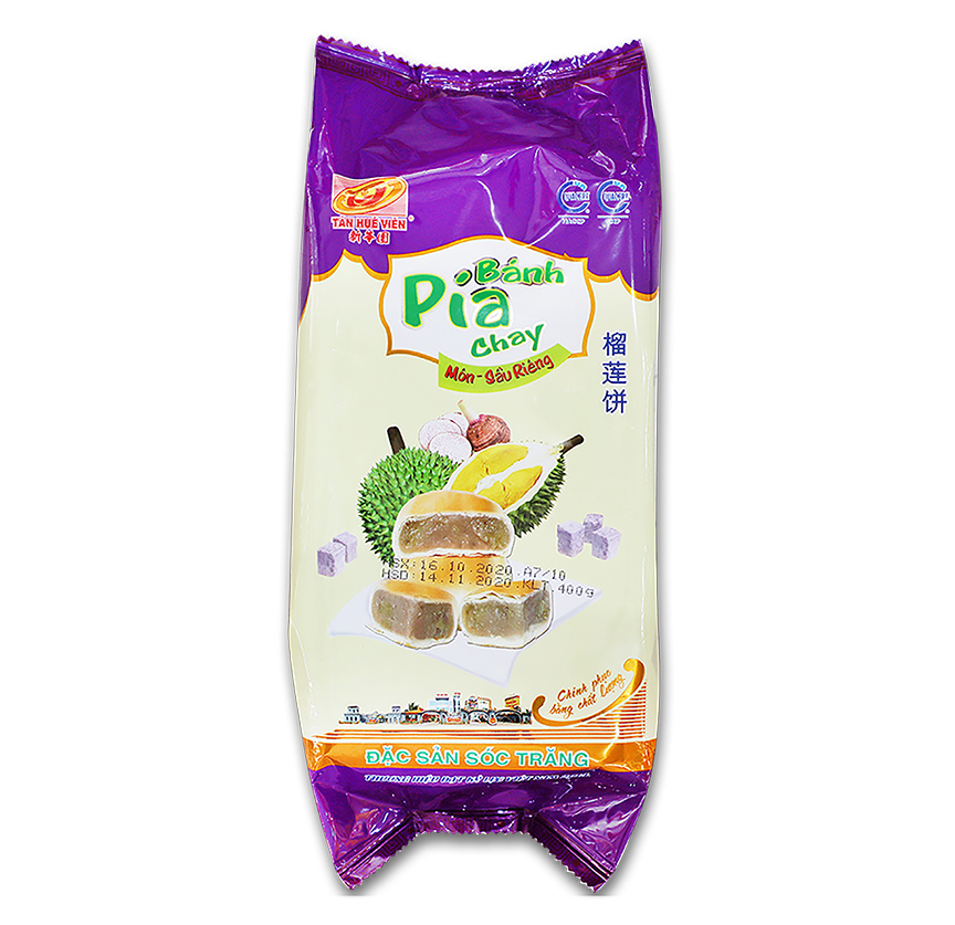 Pia cake with taro and durian  4 PCS