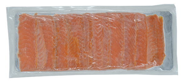 Zalm koud gerookt langgesneden met rookrand koud gerookt