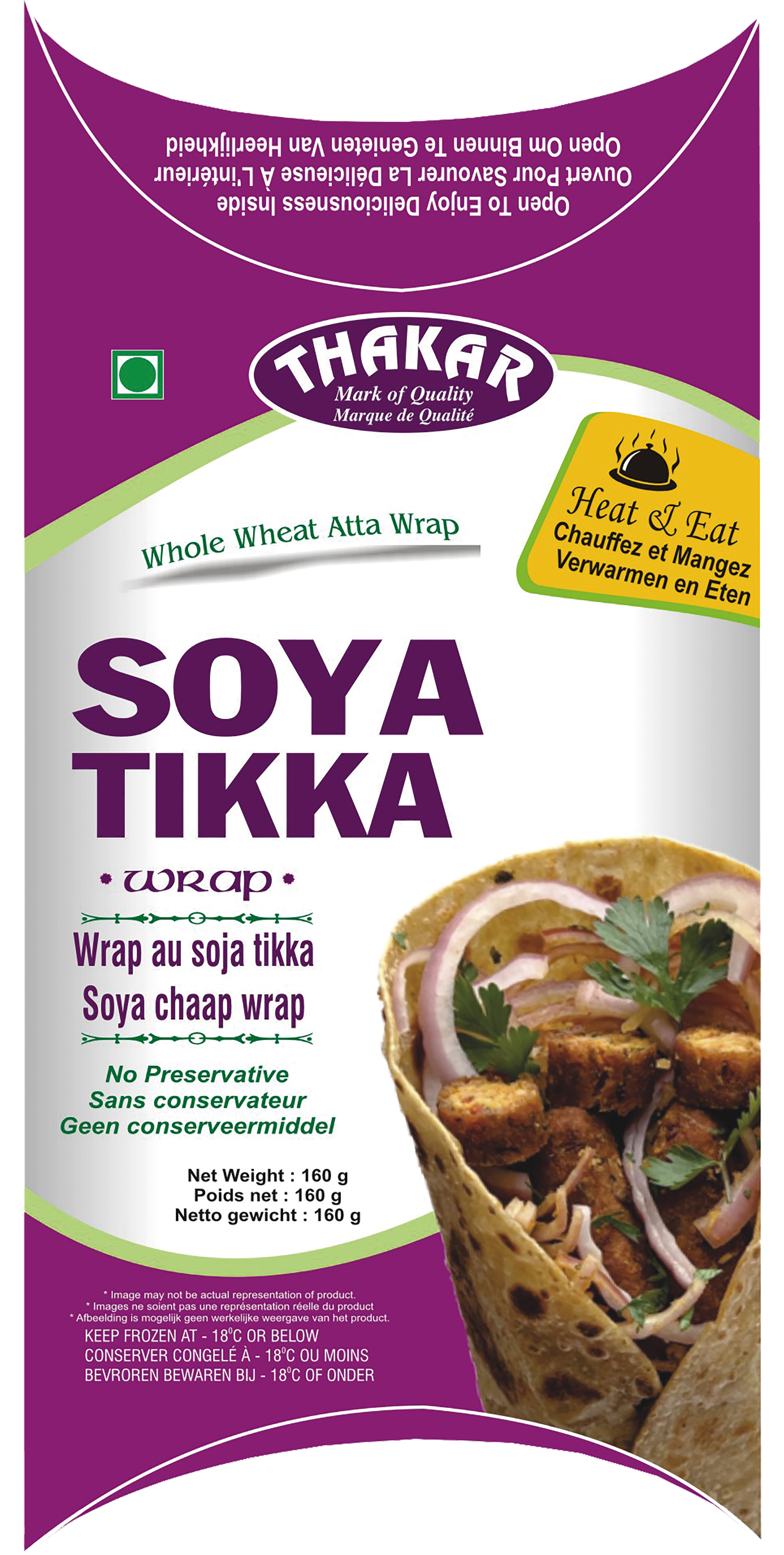 Soya Tikka Wrap