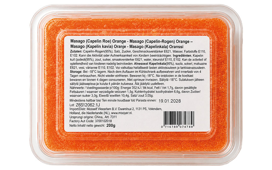 Masago (Capelin Roe) Orange