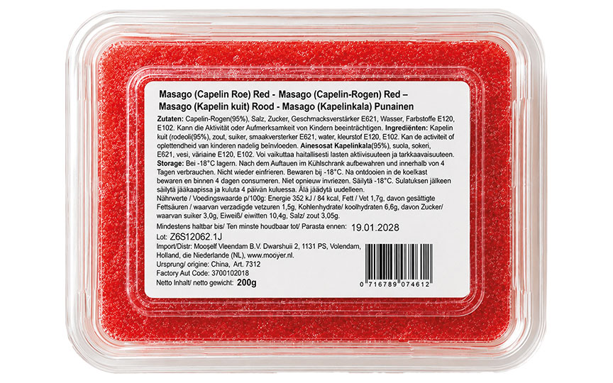 Masago (Capelin Roe) Red