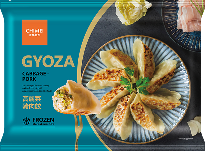Gyoza with cabbage and pork
