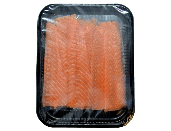 Salmon fillet long sliced