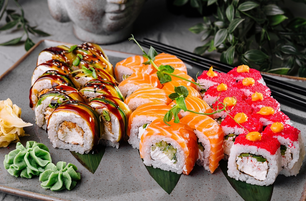 Diverse sushi rollen